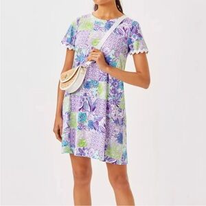 Lilly Pulitzer Cody short sleeve dress XL nwt juicy story patch 108.00